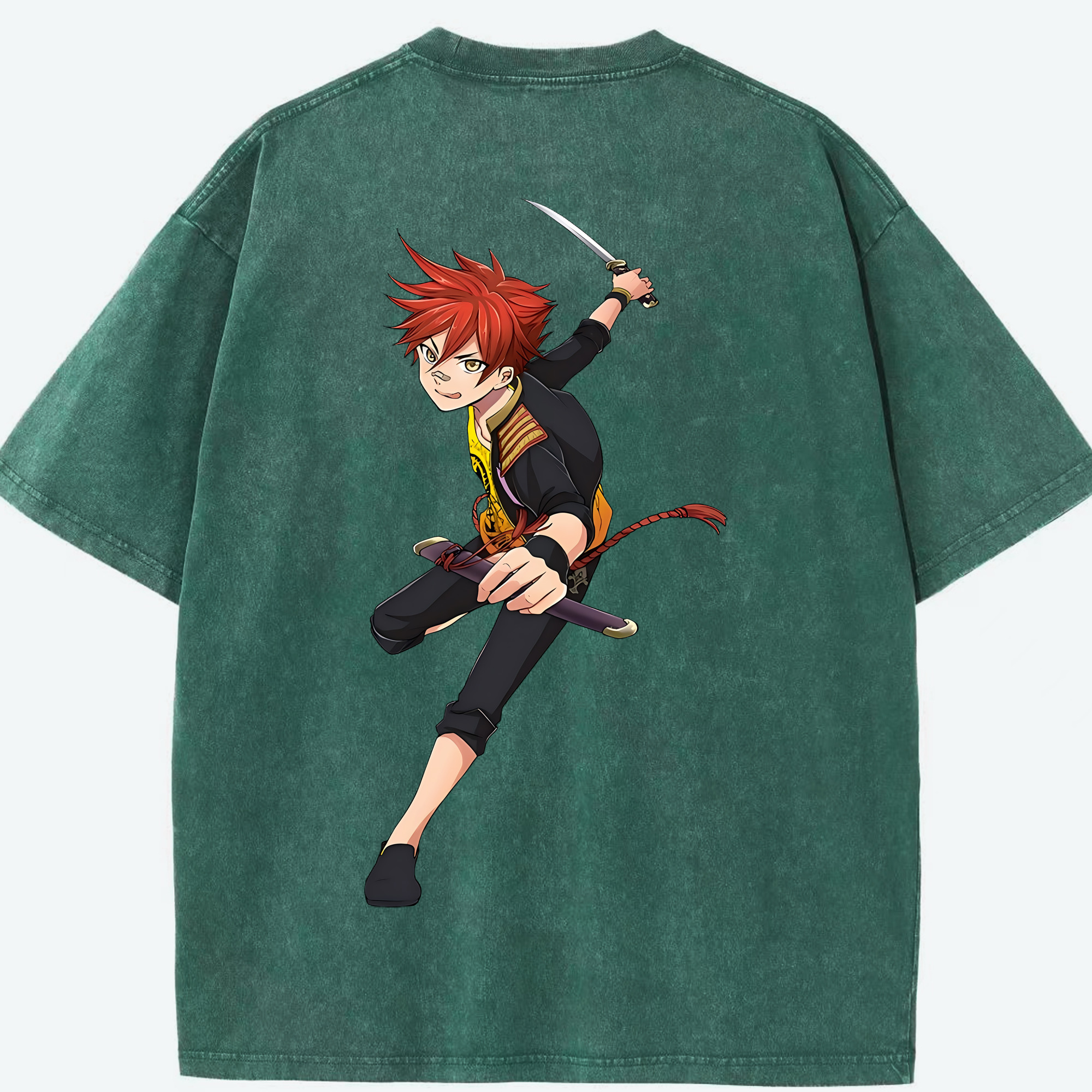 （画像用） 刀剣乱舞 Touken Ranbu 綿100% ヴィンテージ風 半袖Tシャツ（背面プリント）
